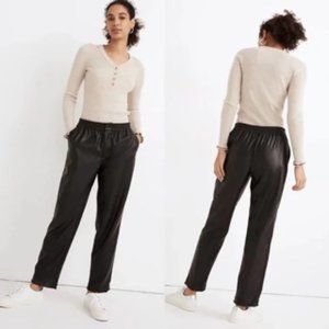 Madewell Vegan Leather Track Trousers